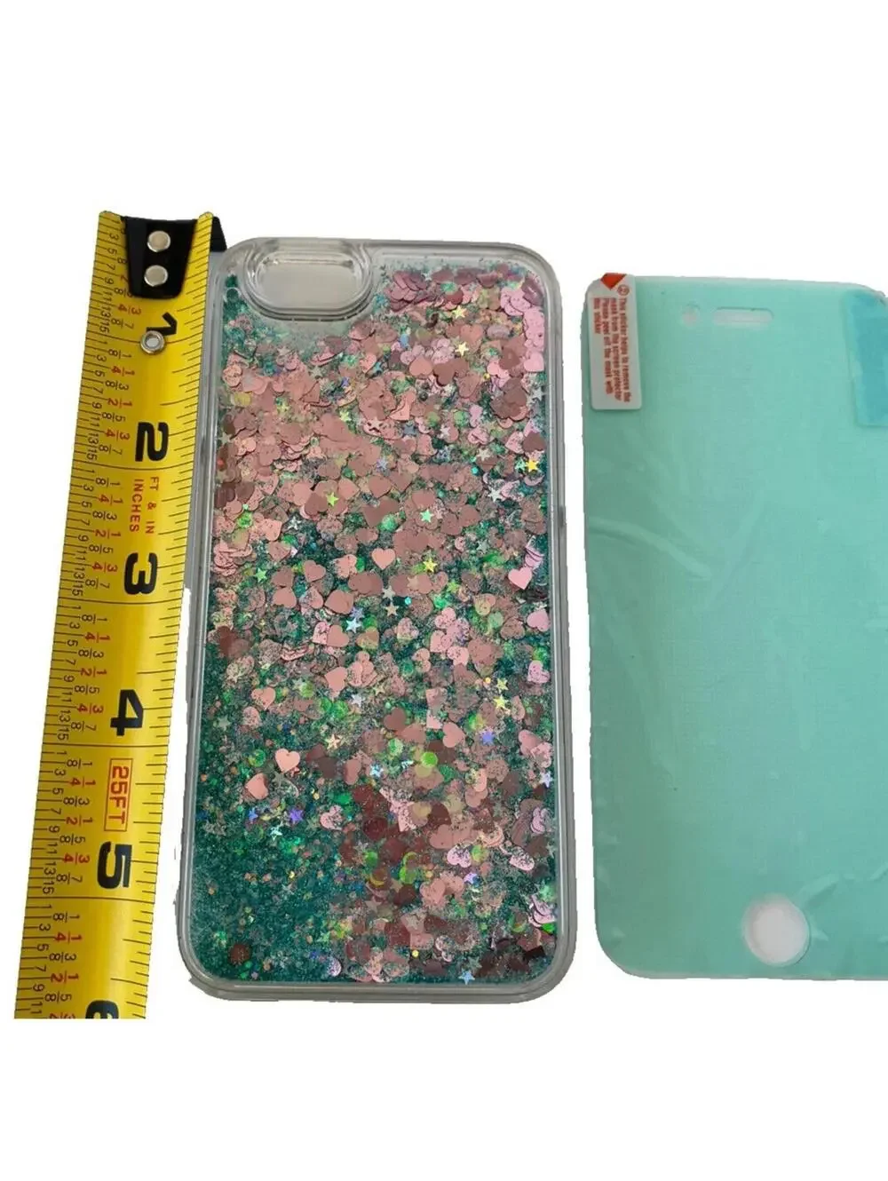 iPhone 6s Hard Case Cover Sparkly Glitter + Screen Protector Combo